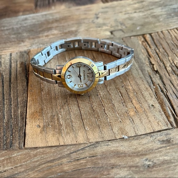 Fossil Three Hand Two Tone Stainless Steel Watch - Picture 5 of 8